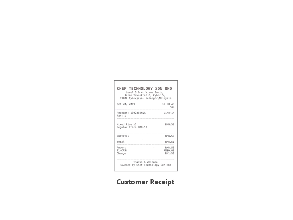 CT F&B POS | RECEIPT LAYOUT